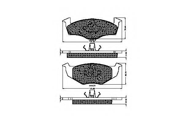 SPIDAN 32288 Комплект гальмівних колодок, дискове гальмо