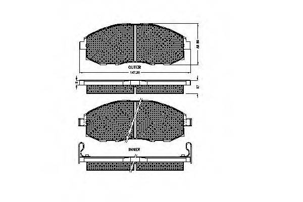 SPIDAN 32334 Комплект гальмівних колодок, дискове гальмо