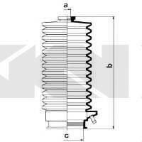 SPIDAN 83804 Пильовик, рульове управління