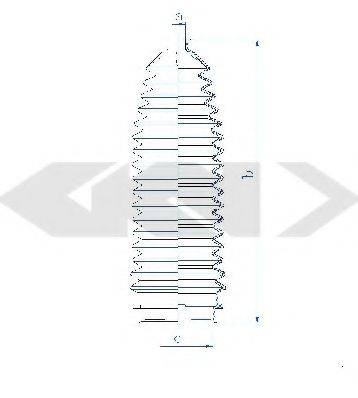SPIDAN 84189 Пильовик, рульове управління