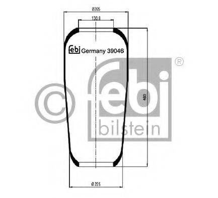 FEBI BILSTEIN 39046 Кожух пневматичної ресори