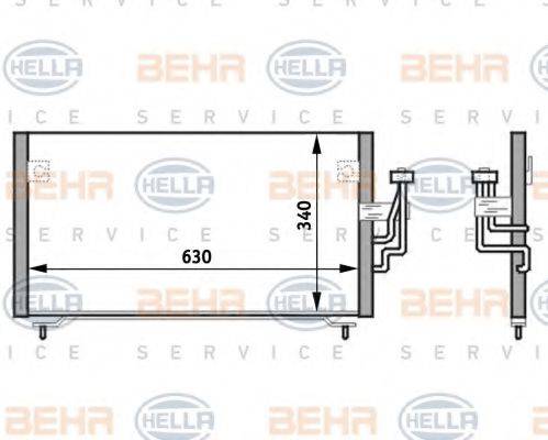 BEHR HELLA SERVICE 8FC351024151 Конденсатор, кондиціонер