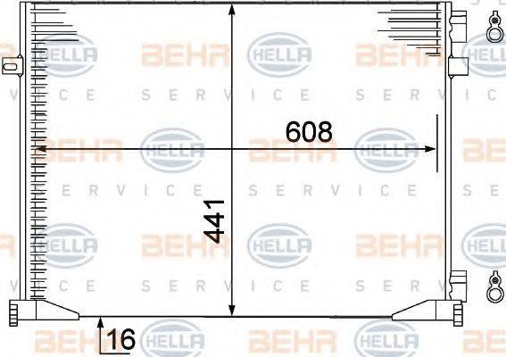 BEHR HELLA SERVICE 8FC351306661 Конденсатор, кондиціонер