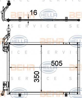 BEHR HELLA SERVICE 8FC351309271 Конденсатор, кондиціонер