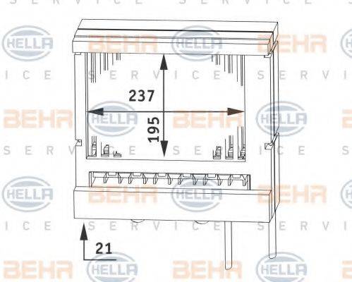 BEHR HELLA SERVICE 8FH351311241 Теплообмінник, опалення салону