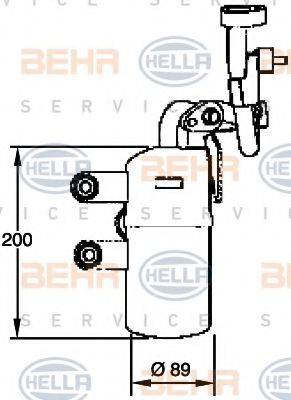 BEHR HELLA SERVICE 8FT351335111 Осушувач, кондиціонер