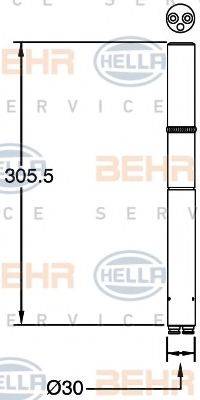 BEHR HELLA SERVICE 8FT351335141 Осушувач, кондиціонер