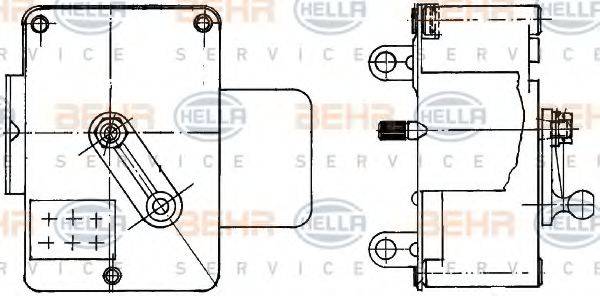 BEHR HELLA SERVICE 6NW351344051 Регулювальний елемент, змішувальний клапан