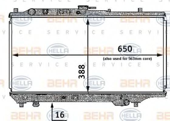 BEHR HELLA SERVICE 8MK376707411 Радіатор, охолодження двигуна