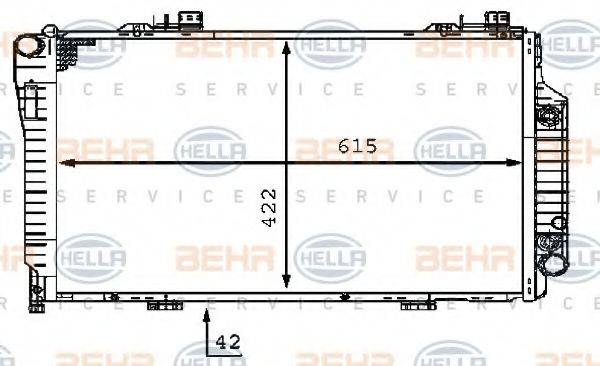 BEHR HELLA SERVICE 8MK376710361 Радіатор, охолодження двигуна