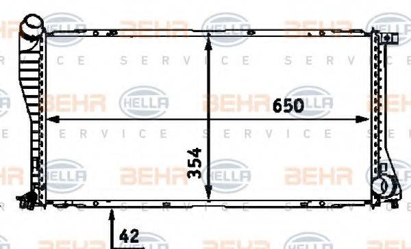 BEHR HELLA SERVICE 8MK376712391 Радіатор, охолодження двигуна