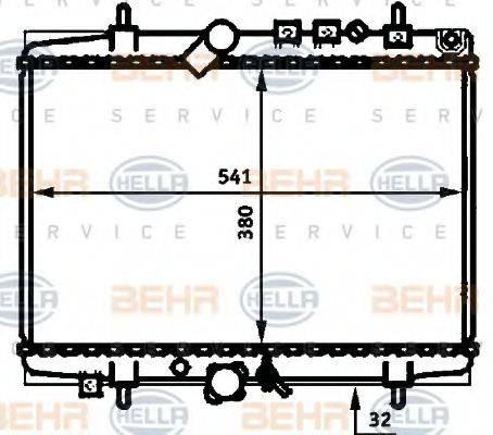 BEHR HELLA SERVICE 8MK376714431 Радіатор, охолодження двигуна