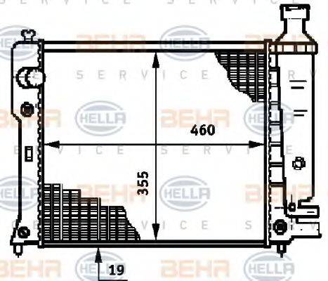 BEHR HELLA SERVICE 8MK376719571 Радіатор, охолодження двигуна