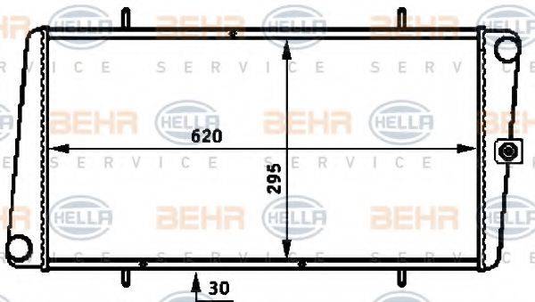 BEHR HELLA SERVICE 8MK376721011 Радіатор, охолодження двигуна