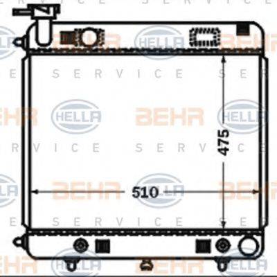 BEHR HELLA SERVICE 8MK376721371 Радіатор, охолодження двигуна
