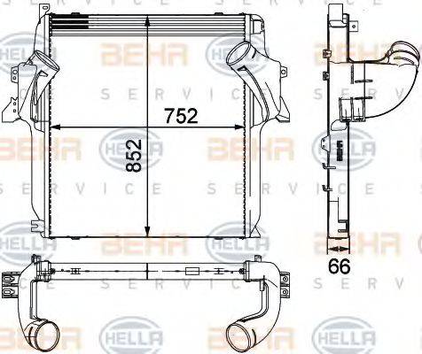 BEHR HELLA SERVICE 8ML376724061 Інтеркулер