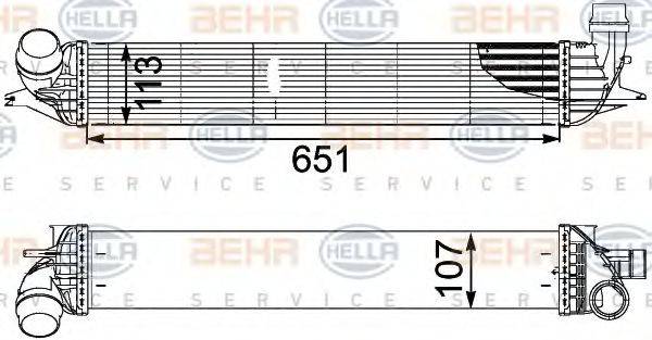BEHR HELLA SERVICE 8ML376745241 Інтеркулер