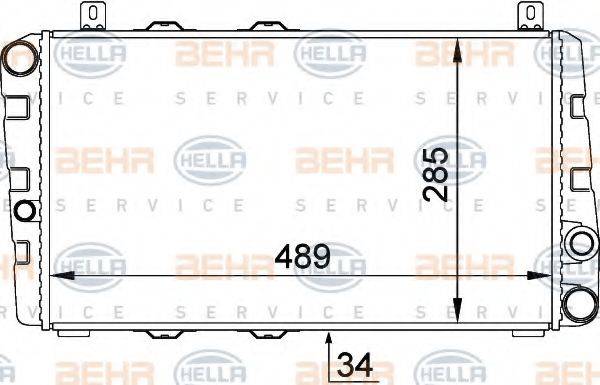 BEHR HELLA SERVICE 8MK376764061 Радіатор, охолодження двигуна