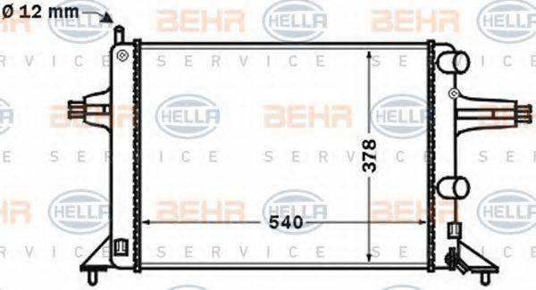 BEHR HELLA SERVICE 8MK376771121 Радіатор, охолодження двигуна
