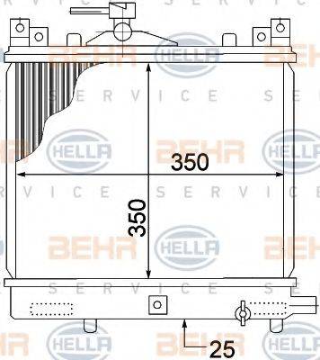 BEHR HELLA SERVICE 8MK376772661 Радіатор, охолодження двигуна
