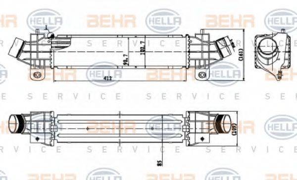 BEHR HELLA SERVICE 8ML376899091 Інтеркулер