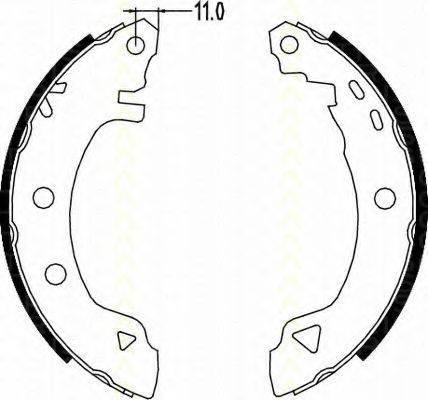 TRISCAN 810015580 Комплект гальмівних колодок