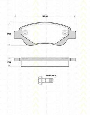 TRISCAN 811010548 Комплект гальмівних колодок, дискове гальмо