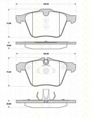 TRISCAN 811010565 Комплект гальмівних колодок, дискове гальмо