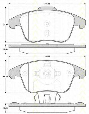 TRISCAN 811038006 Комплект гальмівних колодок, дискове гальмо