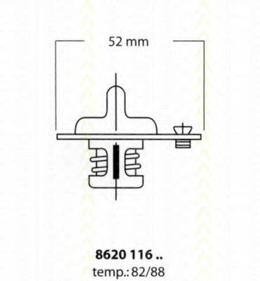 TRISCAN 862011682 Термостат, охолоджуюча рідина