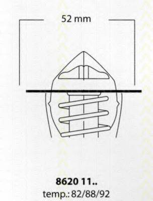 TRISCAN 86201182 Термостат, охолоджуюча рідина