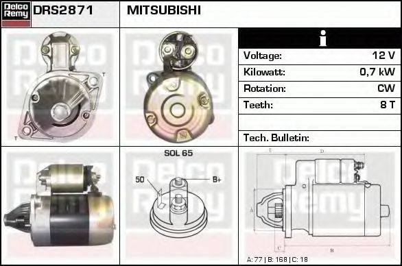 DELCO REMY DRS2871 Стартер