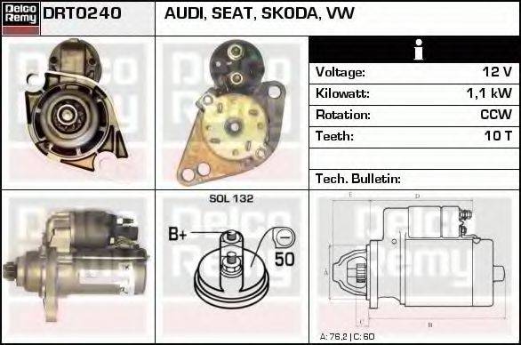 DELCO REMY DRT0240 Стартер