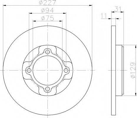 PAGID 52003 гальмівний диск