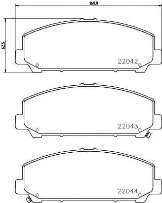 PAGID T2390 Комплект гальмівних колодок, дискове гальмо