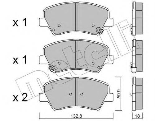 METELLI 2209440 Комплект гальмівних колодок, дискове гальмо