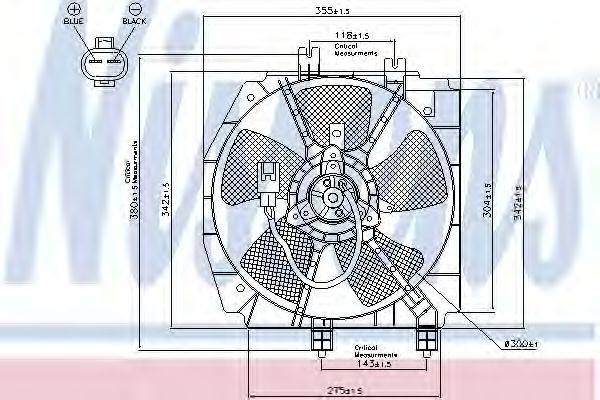 NISSENS 85274 Вентилятор, охолодження двигуна