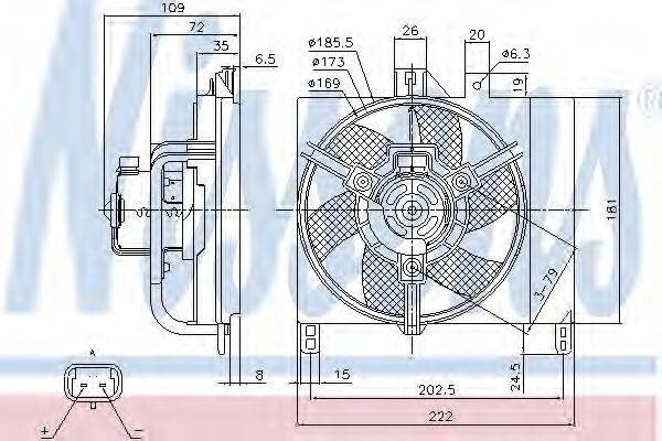NISSENS 85765 Вентилятор, охолодження двигуна