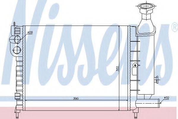 NISSENS 61372 Радіатор, охолодження двигуна