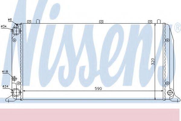 NISSENS 604361 Радіатор, охолодження двигуна