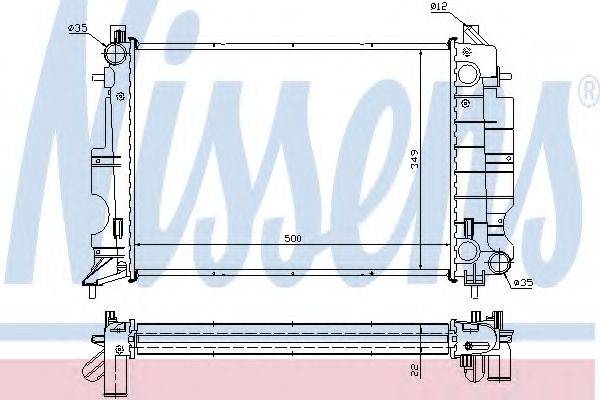 NISSENS 64038A Радіатор, охолодження двигуна