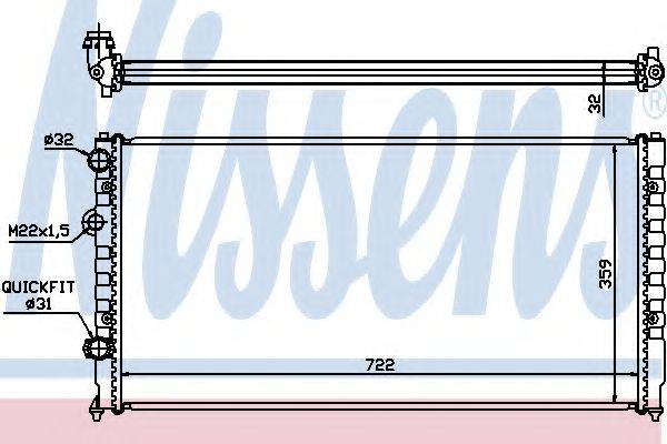 NISSENS 65252 Радіатор, охолодження двигуна