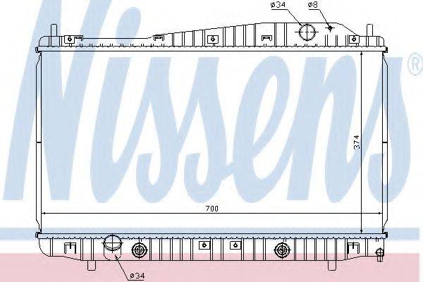 NISSENS 61639 Радіатор, охолодження двигуна