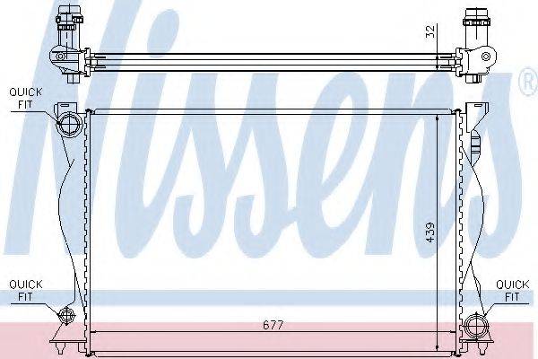 NISSENS 60234A Радіатор, охолодження двигуна
