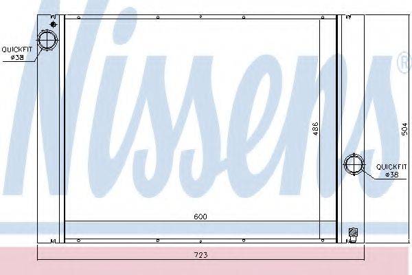 NISSENS 60848 Радіатор, охолодження двигуна