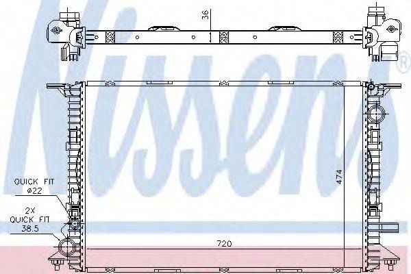 NISSENS 60356 Радіатор, охолодження двигуна