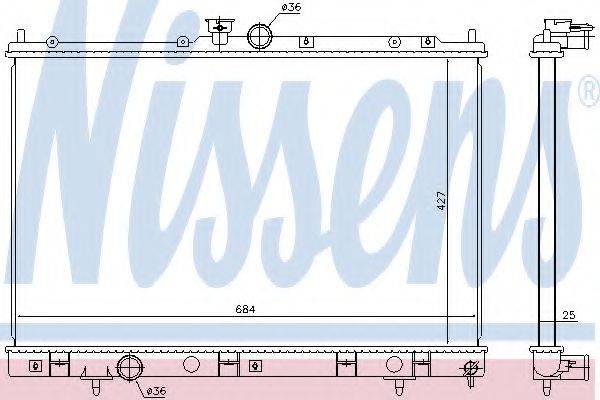 NISSENS 628972 Радіатор, охолодження двигуна