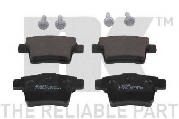 NK 222563 Комплект гальмівних колодок, дискове гальмо