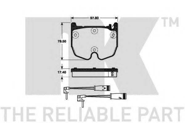 NK 223357 Комплект гальмівних колодок, дискове гальмо