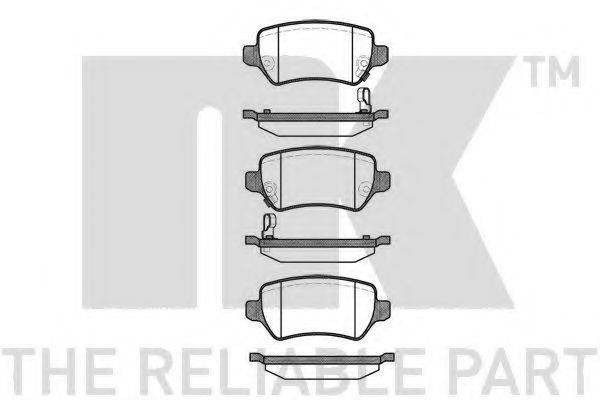 NK 223625 Комплект гальмівних колодок, дискове гальмо